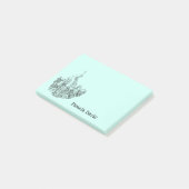 Gepersonaliseerde haken octopus post-it® notes (Schuin)