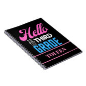 Gepersonaliseerde Hallo derde graad Notitieboek (Rechterzijde)