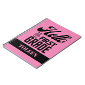 Gepersonaliseerde Hallo eerste graad Notitieboek (Linkerzijde)