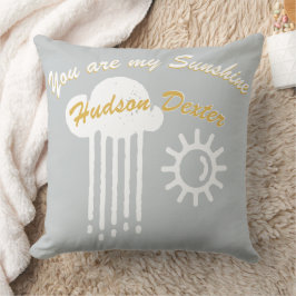 Gepersonaliseerde Hallo Sunshine Clouds en Sun Kussen