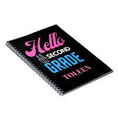 Gepersonaliseerde Hallo Tweede rang Notitieboek (Rechterzijde)