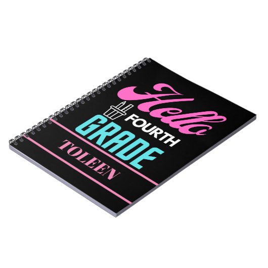 Gepersonaliseerde Hallo vierde rang Notitieboek (Linkerzijde)
