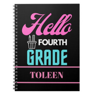 Gepersonaliseerde Hallo vierde rang Notitieboek