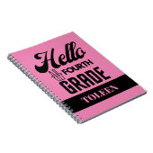 Gepersonaliseerde Hallo vierde rang Notitieboek (Rechterzijde)