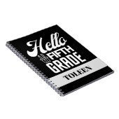 Gepersonaliseerde Hallo vijfde graad Notitieboek (Rechterzijde)