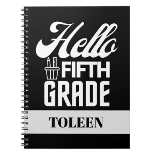 Gepersonaliseerde Hallo vijfde graad Notitieboek