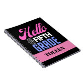 Gepersonaliseerde Hallo vijfde graad Notitieboek (Rechterzijde)