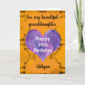 Gepersonaliseerde Halloween 16e verjaardag kleindo Kaart (Voorkant)