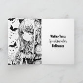 Gepersonaliseerde Halloween Anime Meisje Kaart (Binnen)