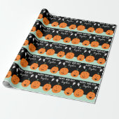 Gepersonaliseerde Halloween Birthday Cadeaupapier (Uitgerold)