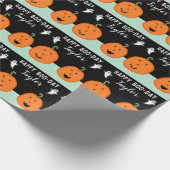 Gepersonaliseerde Halloween Birthday Cadeaupapier (Hoek)