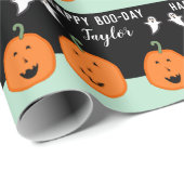 Gepersonaliseerde Halloween Birthday Cadeaupapier (Rol Hoek)