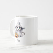 Gepersonaliseerde Halloween Boo-tiful Ghost Girl Koffiemok (Voorkant links)