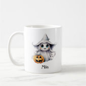 Gepersonaliseerde Halloween Boo-tiful Ghost Girl Koffiemok (Links)