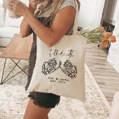 Gepersonaliseerde Halloween bruiloft tot de dood C Tote Bag