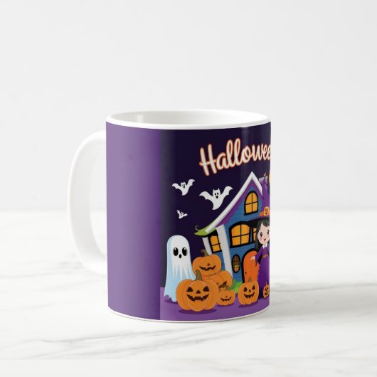 Gepersonaliseerde Halloween cadeaus voor vrienden Koffiemok (Voorkant links)