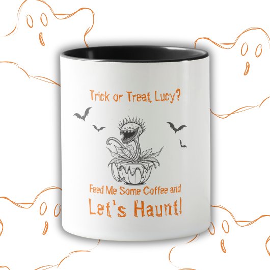Gepersonaliseerde Halloween Carnivorous Plant Coff Mok