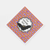 Gepersonaliseerde Halloween Crazy Candy Corn Black Servet (Hoek)