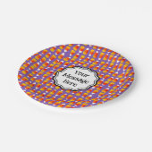 Gepersonaliseerde Halloween Crazy Candy Corn Papieren Bordje (Gekanteld)
