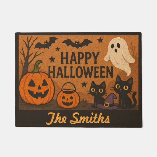GEPERSONALISEERDE HALLOWEEN-deurmat – binnen/buite Deurmat (Voorkant)