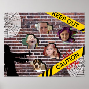 Gepersonaliseerde Halloween familie foto Poster