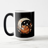 Gepersonaliseerde Halloween Fox en Ghost Magische Mok (Links)