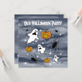 Gepersonaliseerde Halloween Geesten, Pompoenen en Kaart