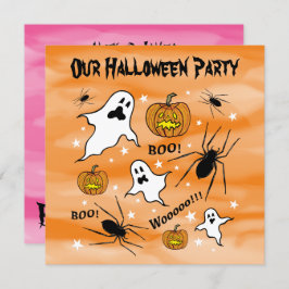 Gepersonaliseerde Halloween Geesten, Pompoenen en Kaart