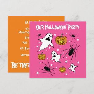 Gepersonaliseerde Halloween Geesten, Pompoenen en  Kaart