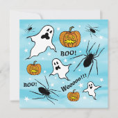 Gepersonaliseerde Halloween Geesten, Pompoenen en Kaart (Voorkant)