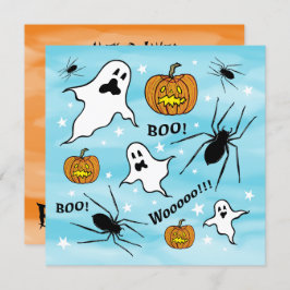 Gepersonaliseerde Halloween Geesten, Pompoenen en Kaart