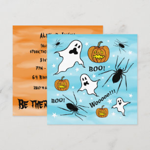 Gepersonaliseerde Halloween Geesten, Pompoenen en  Kaart
