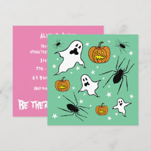Gepersonaliseerde Halloween Geesten, Pompoenen en  Kaart