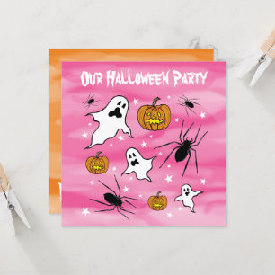 Gepersonaliseerde Halloween Geesten, Pompoenen en  Kaart