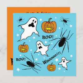Gepersonaliseerde Halloween Geesten, Pompoenen en Kaart