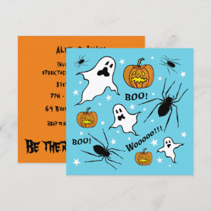 Gepersonaliseerde Halloween Geesten, Pompoenen en  Kaart