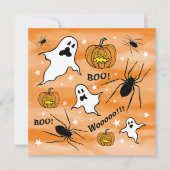 Gepersonaliseerde Halloween Geesten, Pompoenen en Kaart (Voorkant)