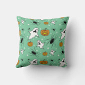 Gepersonaliseerde Halloween Geesten, Pompoenen en  Kussen (Achterkant)