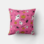 Gepersonaliseerde Halloween Geesten, Pompoenen en  Kussen (Achterkant)
