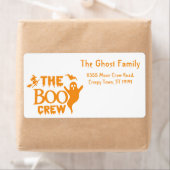 Gepersonaliseerde Halloween Geesten Schedel Bloeme Etiket (Insitu)