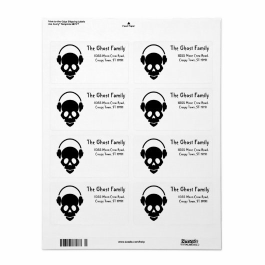 Gepersonaliseerde Halloween Ghosts Pumpkin Etiket (Full Sheet)