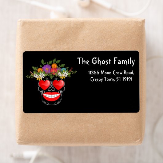 Gepersonaliseerde Halloween Ghosts Pumpkin Etiket (Insitu)