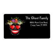Gepersonaliseerde Halloween Ghosts Pumpkin Etiket (Voorkant)