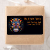 Gepersonaliseerde Halloween Ghosts Pumpkin Etiket (Insitu)