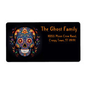 Gepersonaliseerde Halloween Ghosts Pumpkin Etiket (Voorkant)