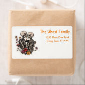 Gepersonaliseerde Halloween Ghosts Pumpkin Etiket (Insitu)