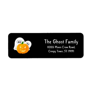 Gepersonaliseerde Halloween Ghosts Pumpkin Etiket