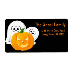 Gepersonaliseerde Halloween Ghosts Pumpkin Etiket
