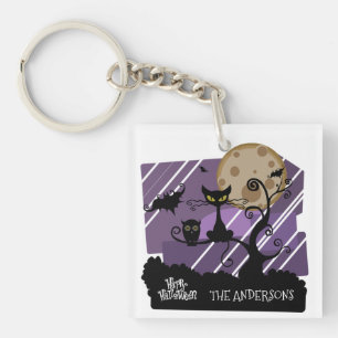 Gepersonaliseerde Halloween Giveaway Sleutelhanger