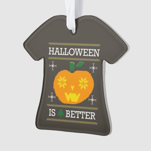 Gepersonaliseerde "Halloween is better", Ugandeker Ornament (voorkant)